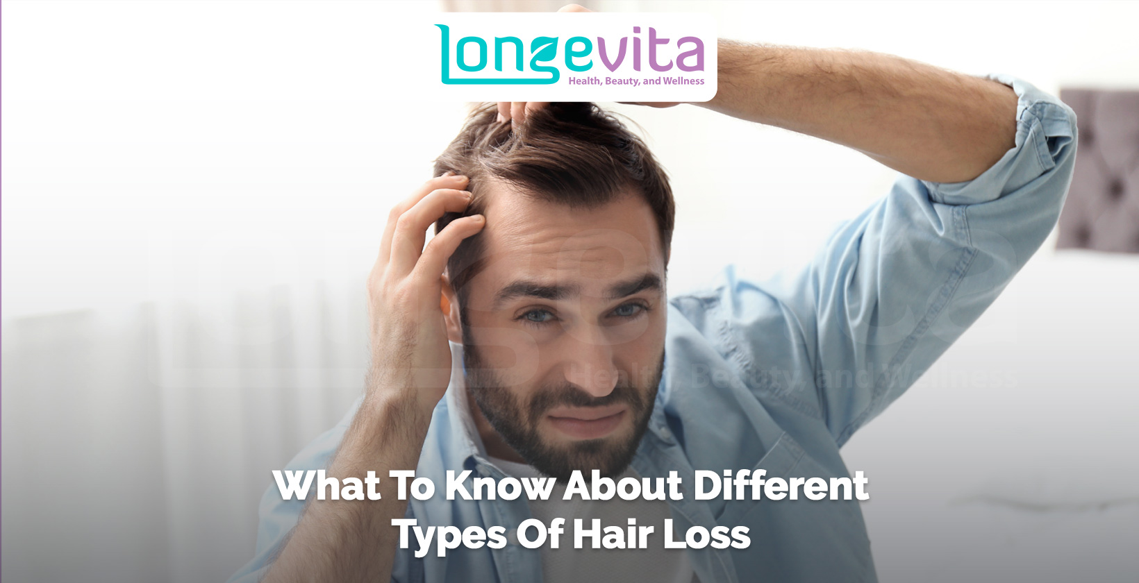 man checking his receding hairline for signs of hair loss