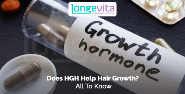 bottle labeled growth hormone with capsules spilling out on table