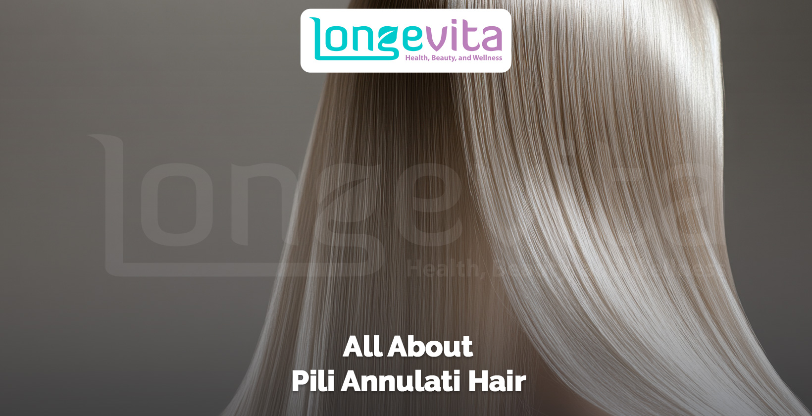 close-up of long shiny hair with alternating light and dark bands