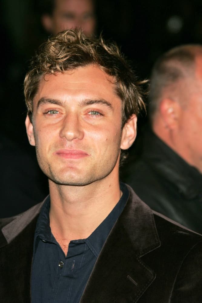 Jude Law messy hair