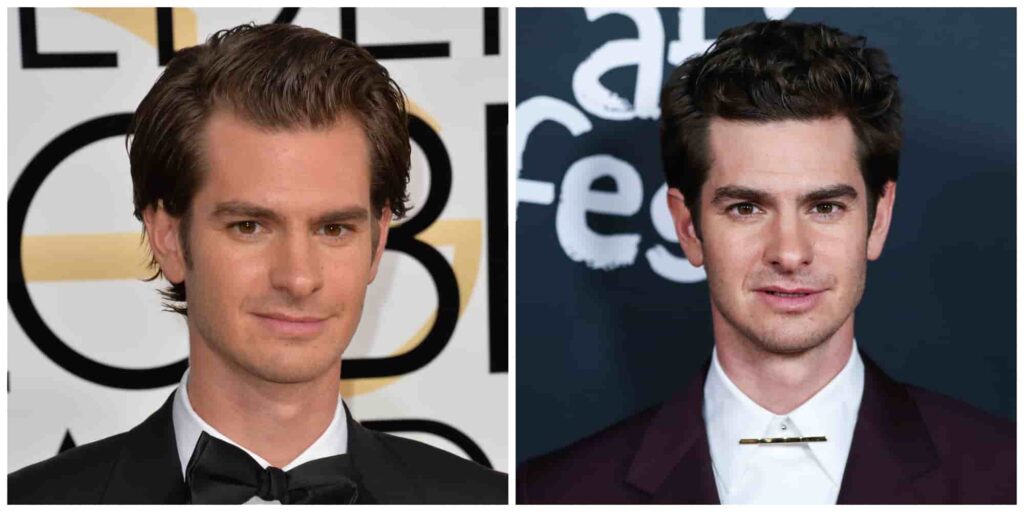 Andrew Garfield hair before and after